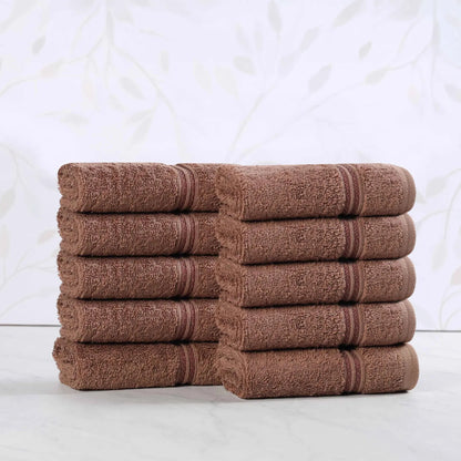 Heritage Egyptian Cotton Plush Absorbent Luxury Face Towel Set of 10