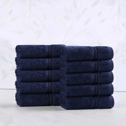 Heritage Egyptian Cotton Plush Absorbent Luxury Face Towel Set of 10