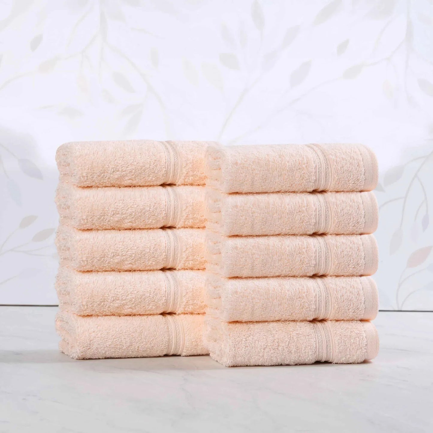 Heritage Egyptian Cotton Plush Absorbent Luxury Face Towel Set of 10