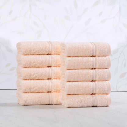 Heritage Egyptian Cotton Plush Absorbent Luxury Face Towel Set of 10