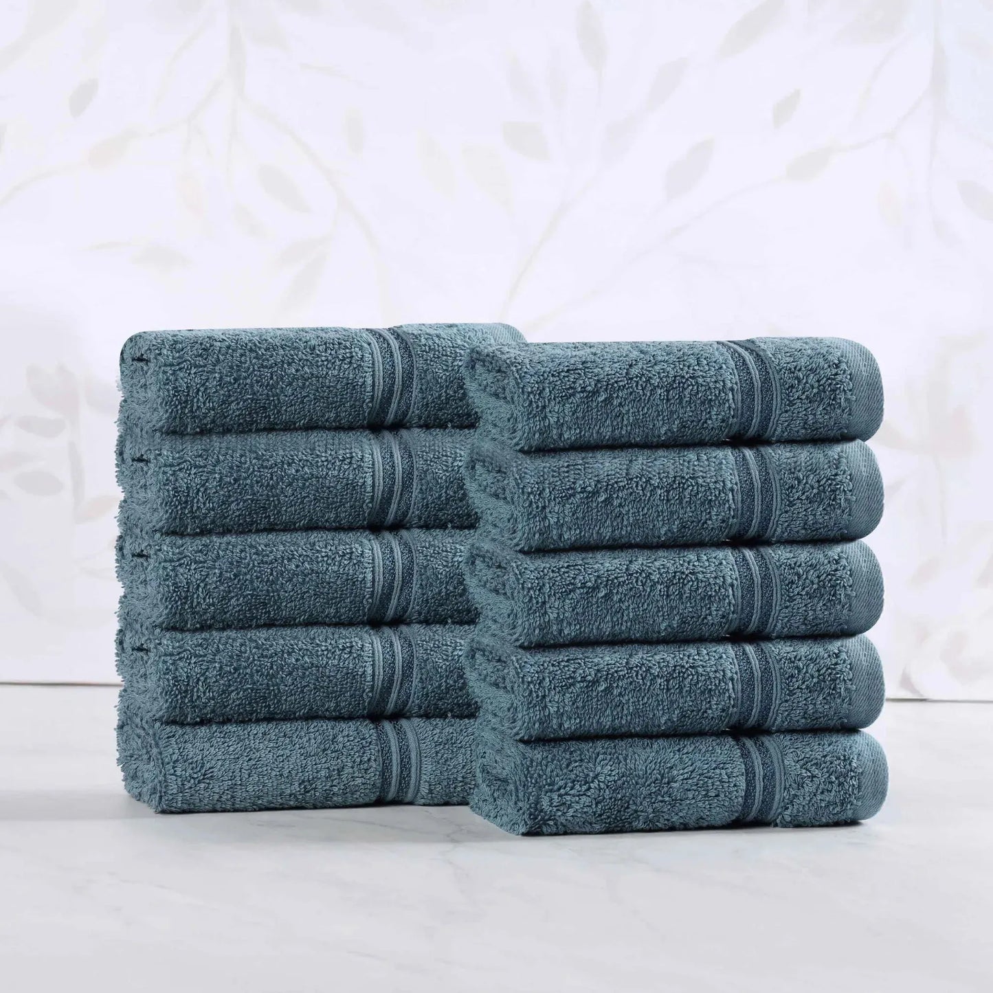 Heritage Egyptian Cotton Plush Absorbent Luxury Face Towel Set of 10