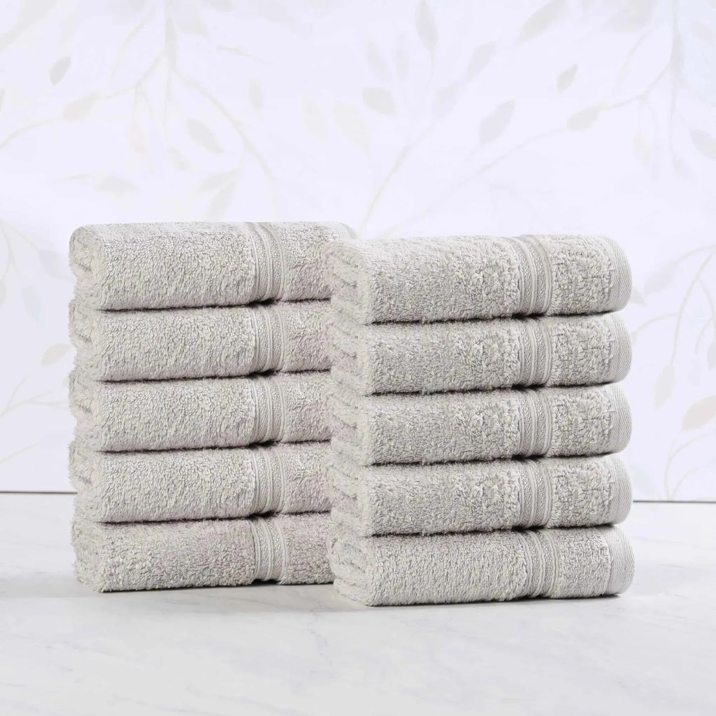 Heritage Egyptian Cotton Plush Absorbent Luxury Face Towel Set of 10