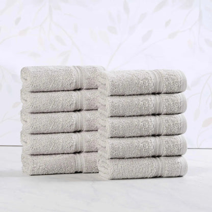 Heritage Egyptian Cotton Plush Absorbent Luxury Face Towel Set of 10