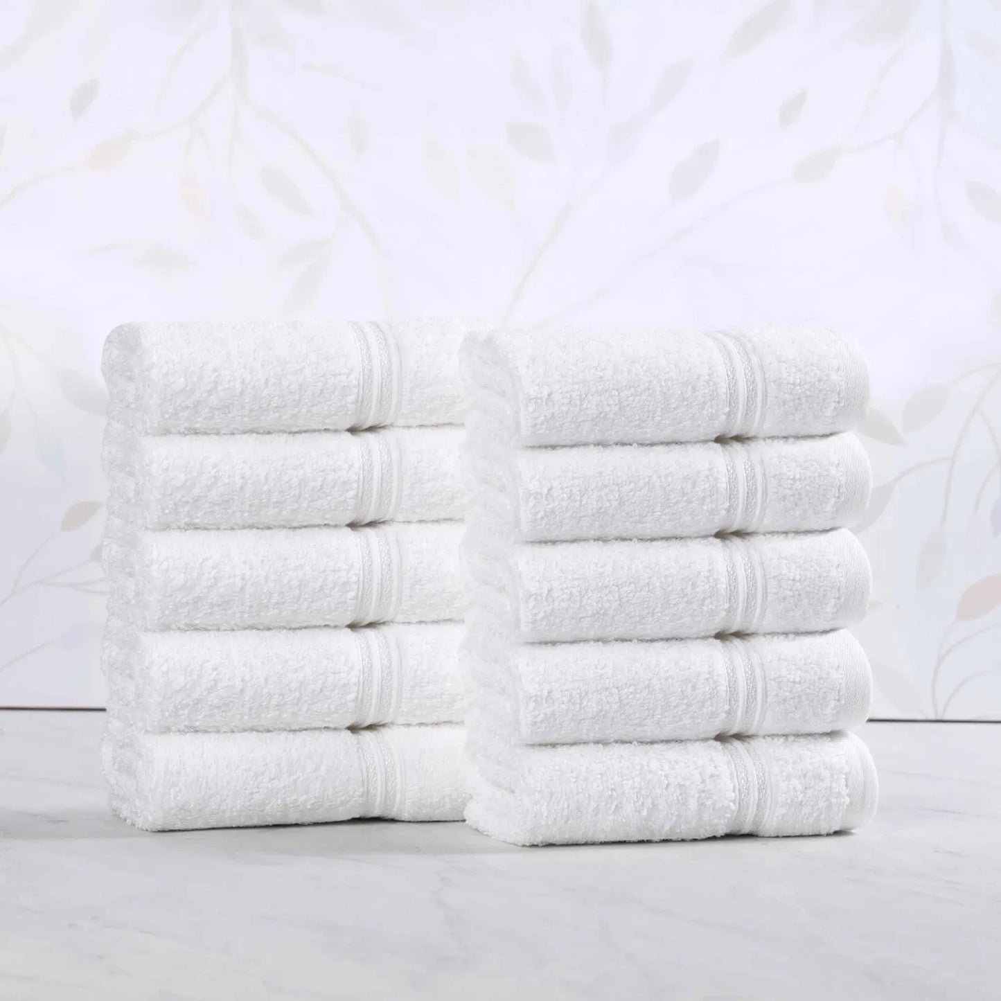 Heritage Egyptian Cotton Plush Absorbent Luxury Face Towel Set of 10
