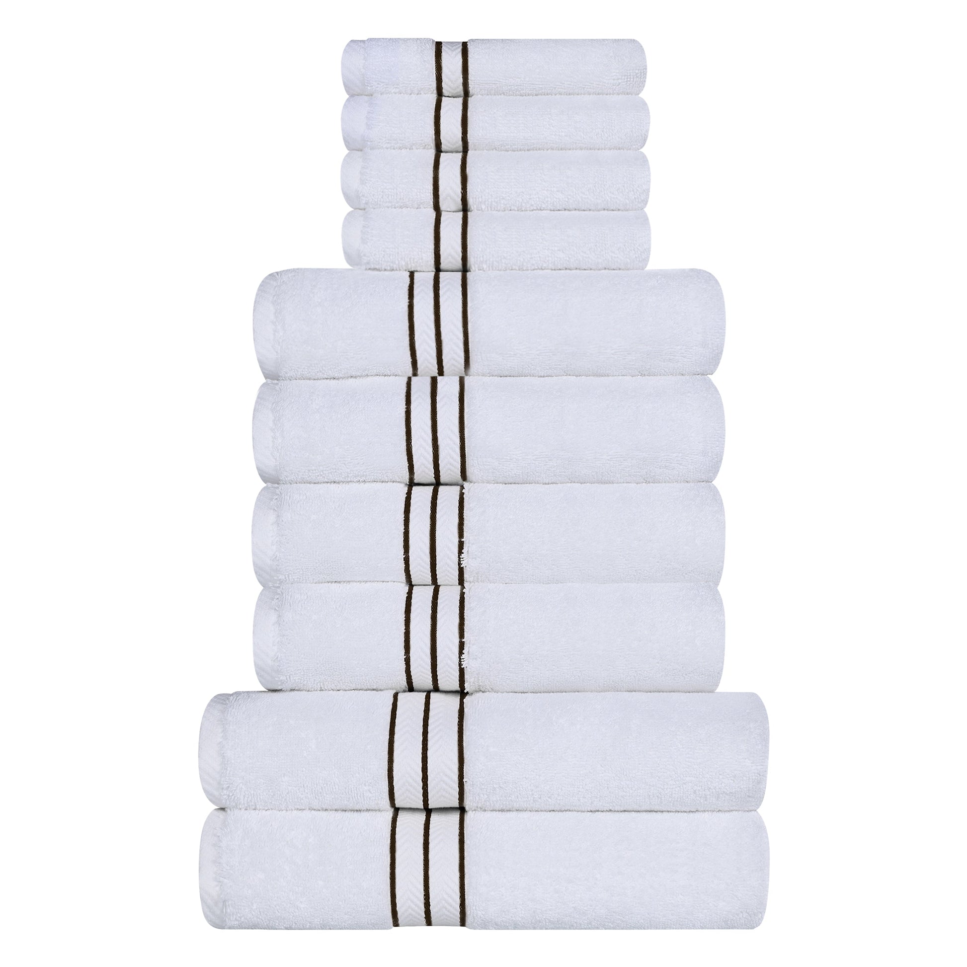 Ultra-Plush Turkish Cotton Hotel Collection Super Absorbent Solid Luxury Bathroom Set - Black