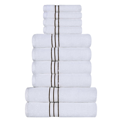 Ultra-Plush Turkish Cotton Hotel Collection Super Absorbent Solid Luxury Bathroom Set - Chocolate