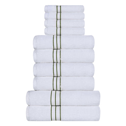 Ultra-Plush Turkish Cotton Hotel Collection Super Absorbent Solid Luxury Bathroom Set - Forest Green