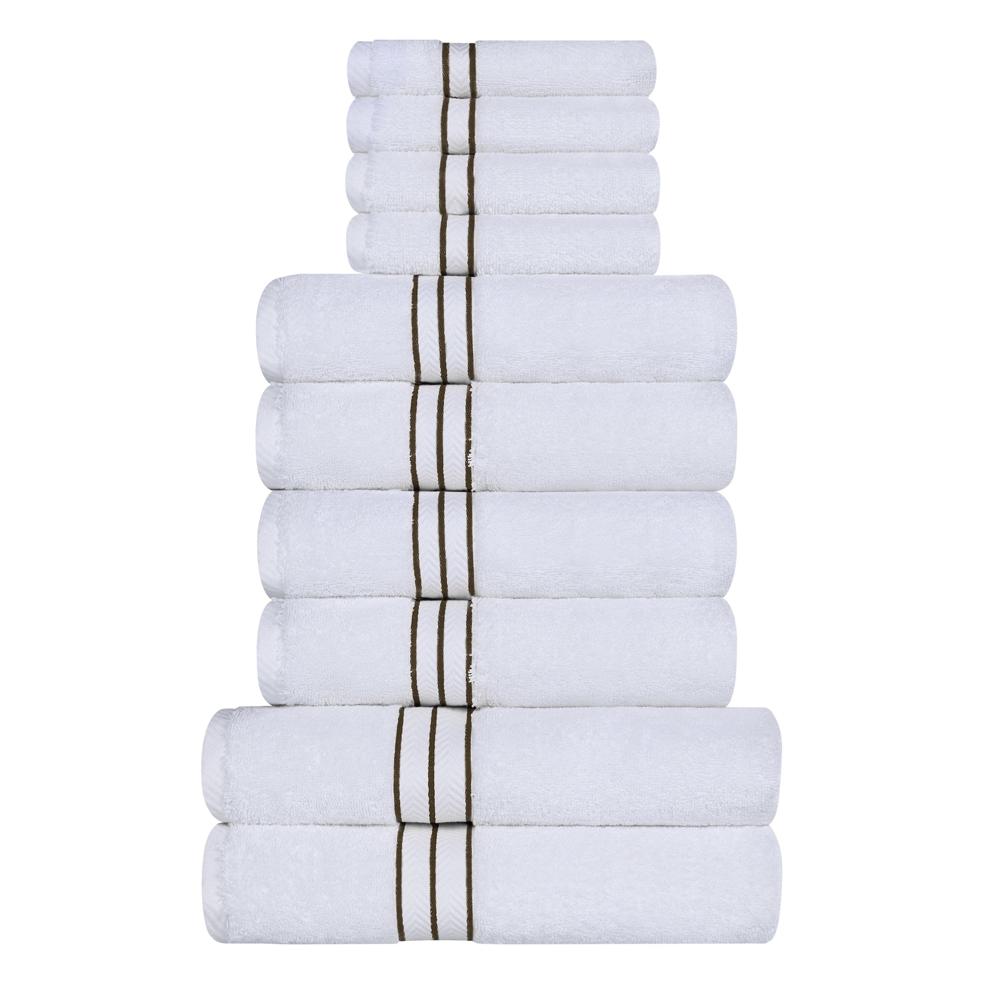 Ultra-Plush Turkish Cotton Hotel Collection Super Absorbent Solid Luxury Bathroom Set - Latte