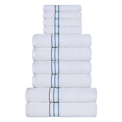 Ultra-Plush Turkish Cotton Hotel Collection Super Absorbent Solid Luxury Bathroom Set - Light Blue