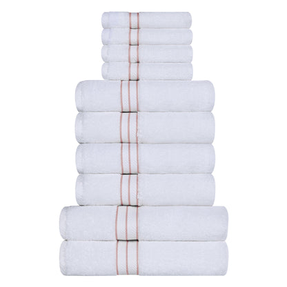 Ultra-Plush Turkish Cotton Hotel Collection Super Absorbent Solid Luxury Bathroom Set - Tea Rose