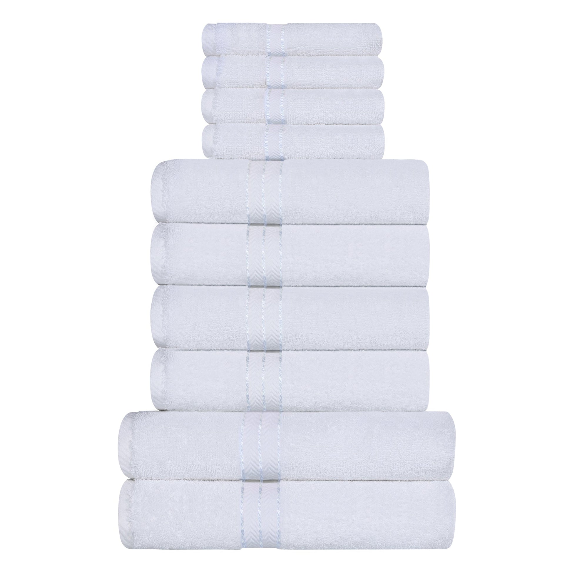 Ultra-Plush Turkish Cotton Hotel Collection Super Absorbent Solid Luxury Bathroom Set - White