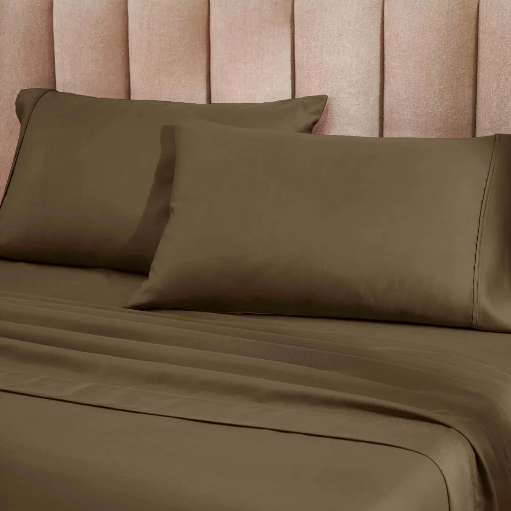 1200 Thread Count Cotton Blend 2 Piece Solid Pillowcase Set