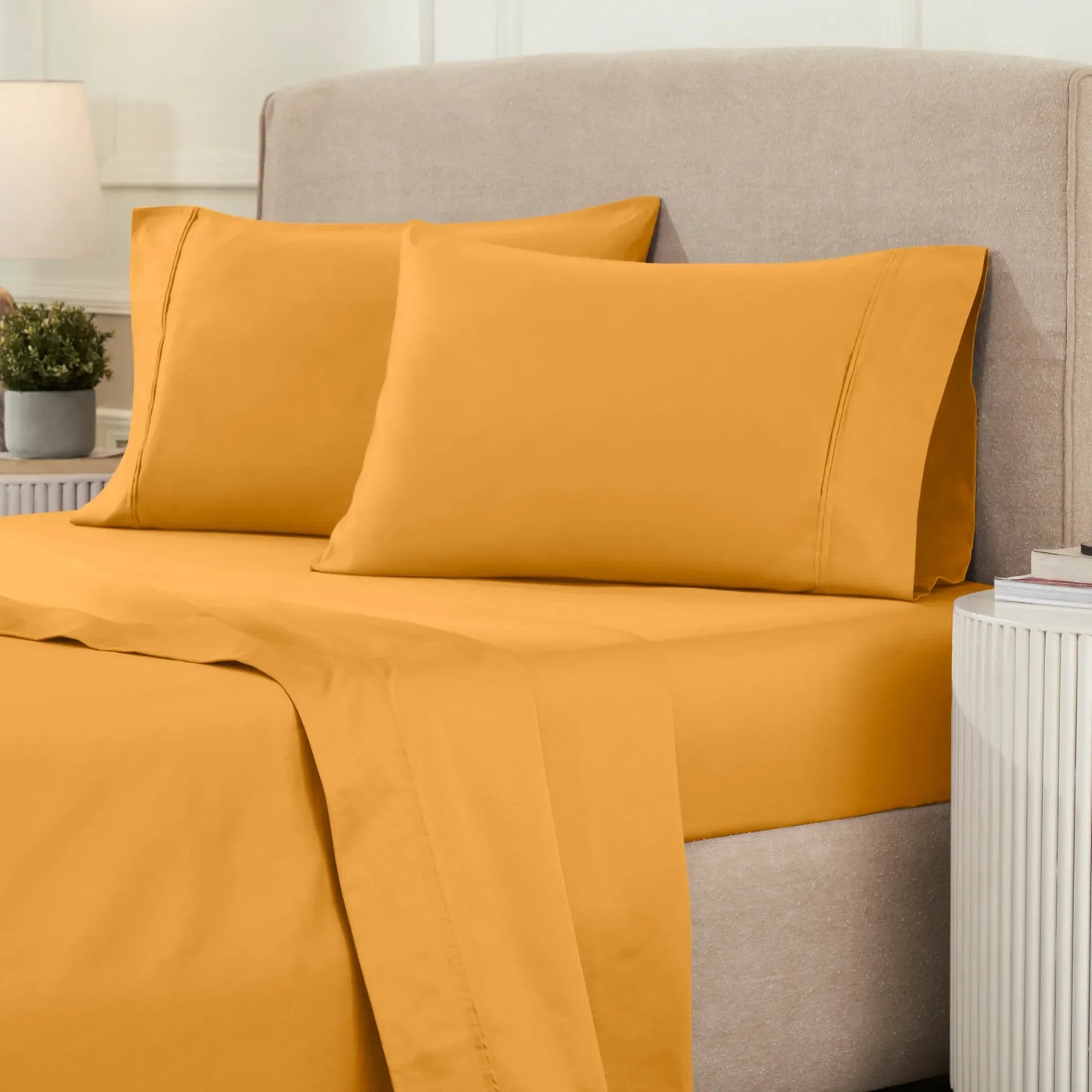 Egyptian Cotton 1200 Thread Count Eco-Friendly Solid Sheet Set