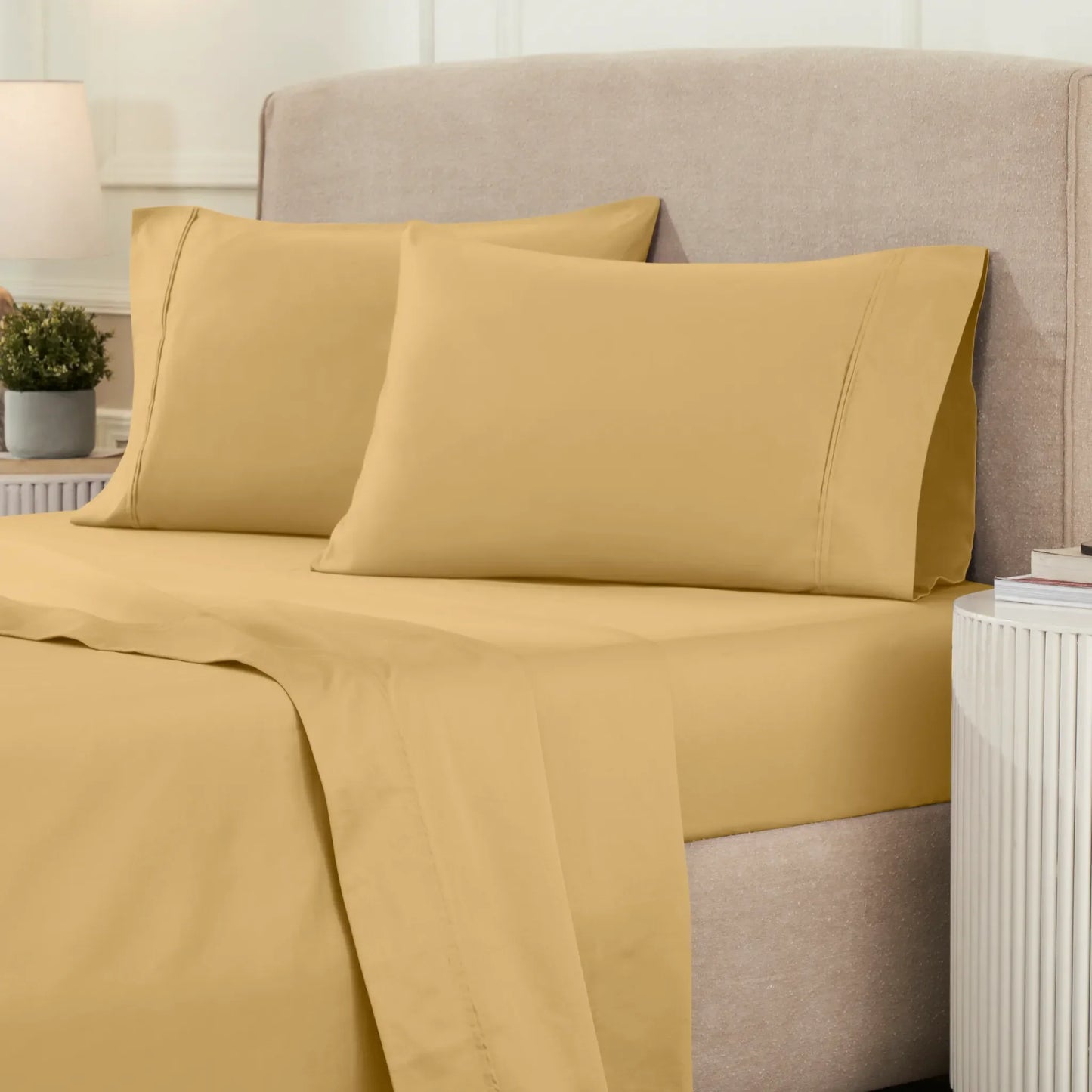 Egyptian Cotton 1200 Thread Count Eco-Friendly Solid Sheet Set