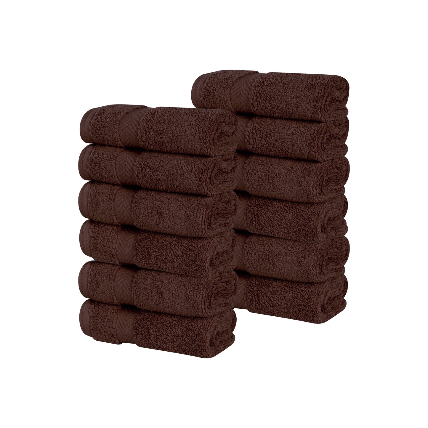 Zero Twist Cotton Ultra-Soft Absorbent Face Towel Washcloth - Espresso