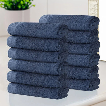 Rayon from Bamboo Eco-Friendly Solid Face Towel Washcloth Set of 12