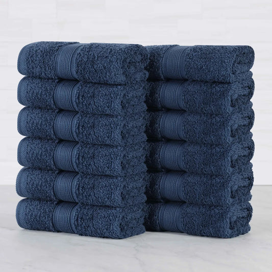 Oregon Organic Cotton Solid Face Towel Set 12 Piece