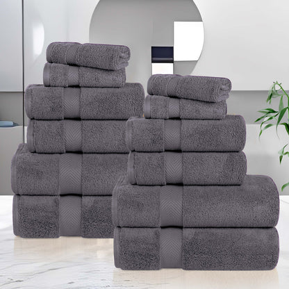 Zero Twist Cotton Ultra-Soft Absorbent Assorted - Grey