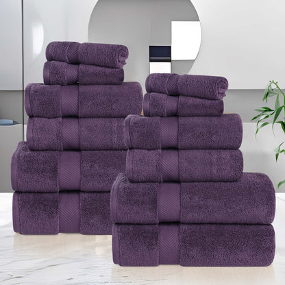 Zero Twist Cotton Ultra-Soft Absorbent Assorted - Grape Seed