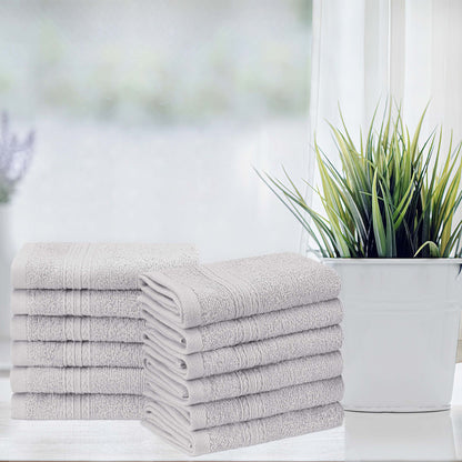 Eco-Friendly Ring Spun Cotton Towel Set - Silver