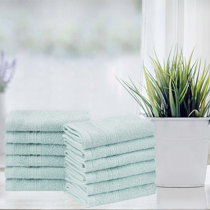 Eco-Friendly Ring Spun Cotton Towel Set - Aquamarine