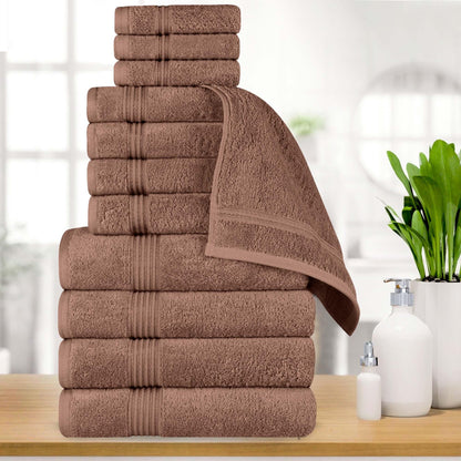 Egyptian Cotton Highly Absorbent Solid 12 Piece Ultra Soft Towel Set