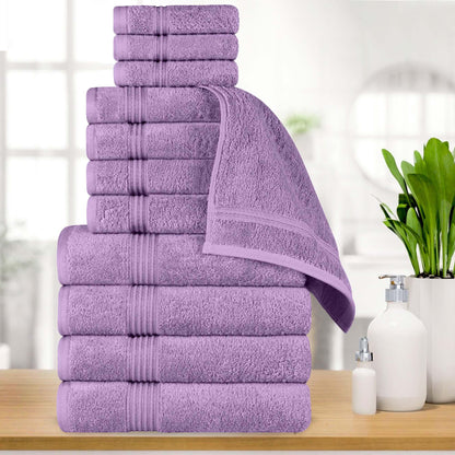 Egyptian Cotton Highly Absorbent Solid 12 Piece Ultra Soft Towel Set