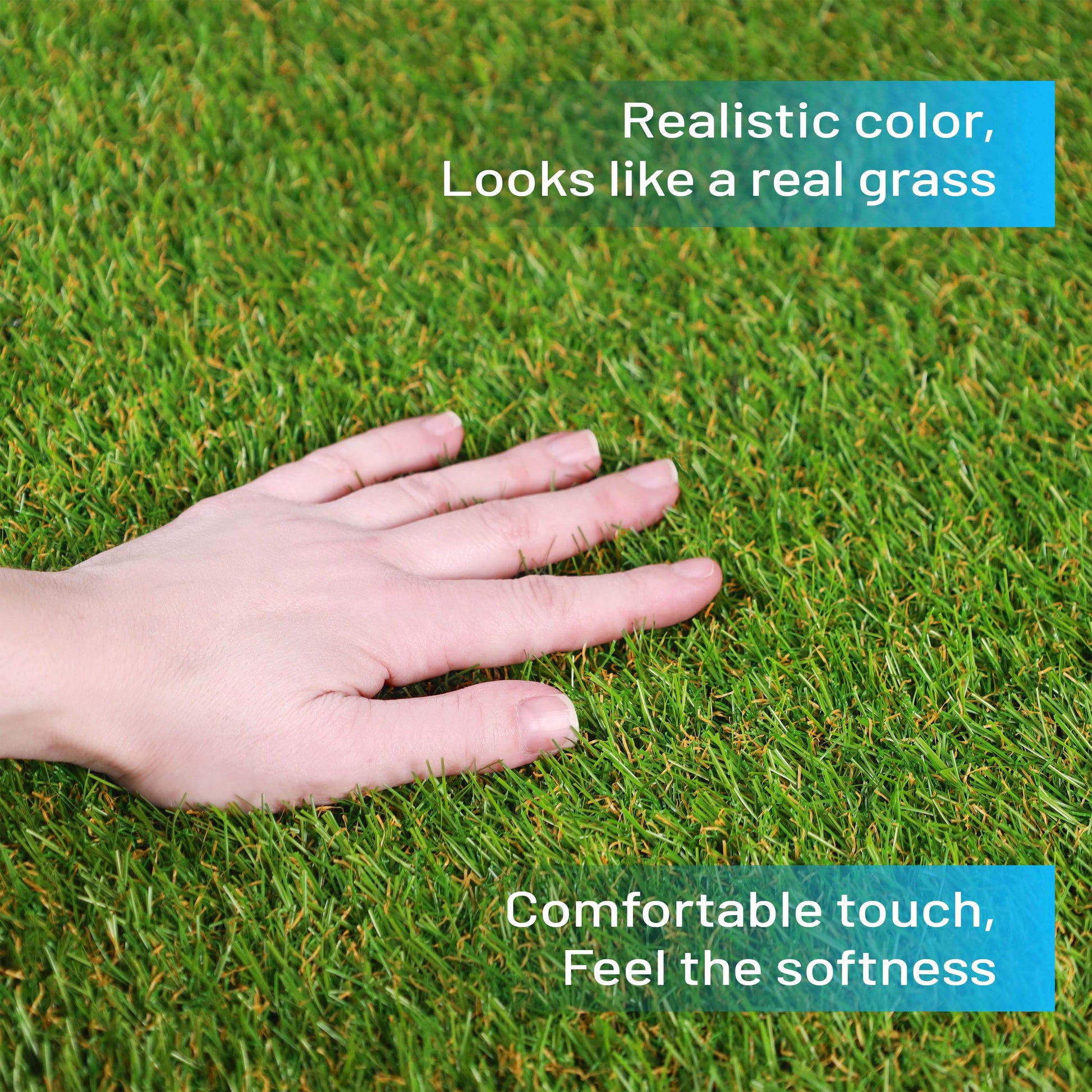 Artificial Grass Lawn Turf Indoor/ Outdoor Area Rugs, Set of 6 - Green