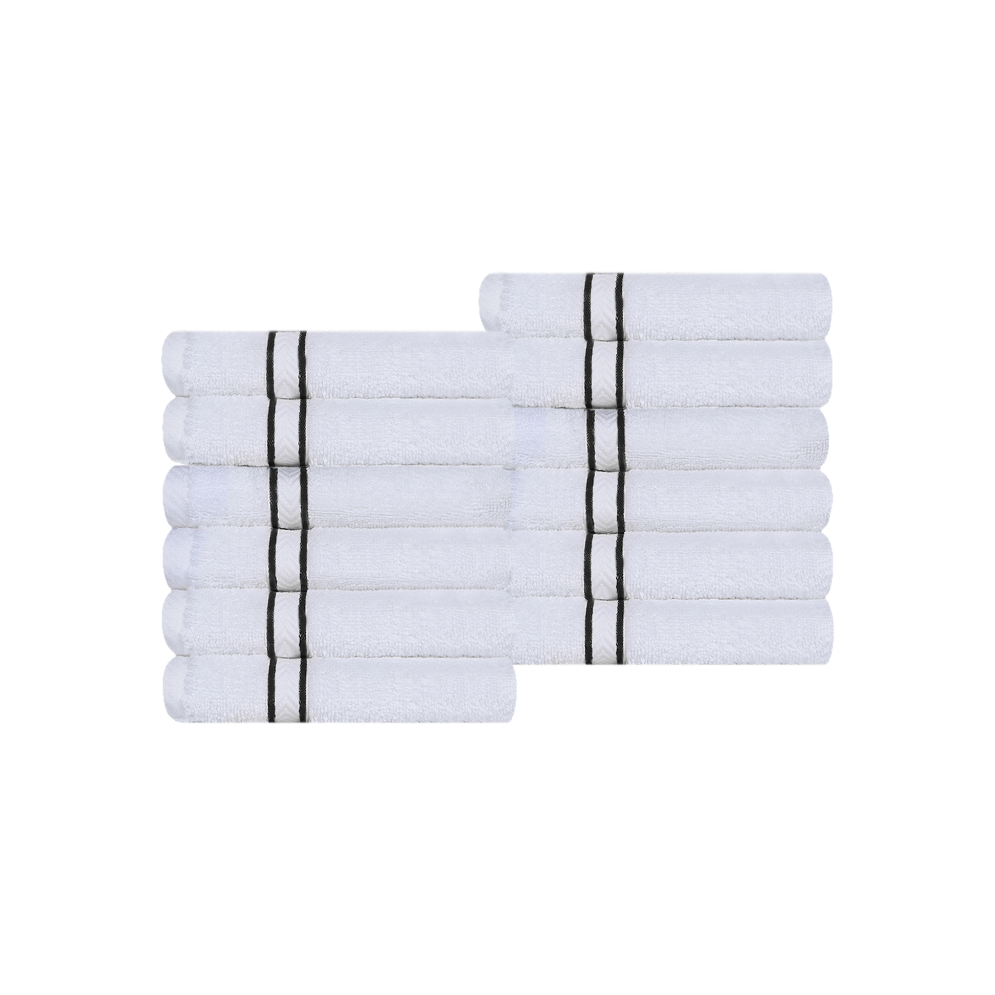 Ultra-Plush Turkish Cotton Hotel Collection Super Absorbent Solid Luxury Bathroom Set - Black