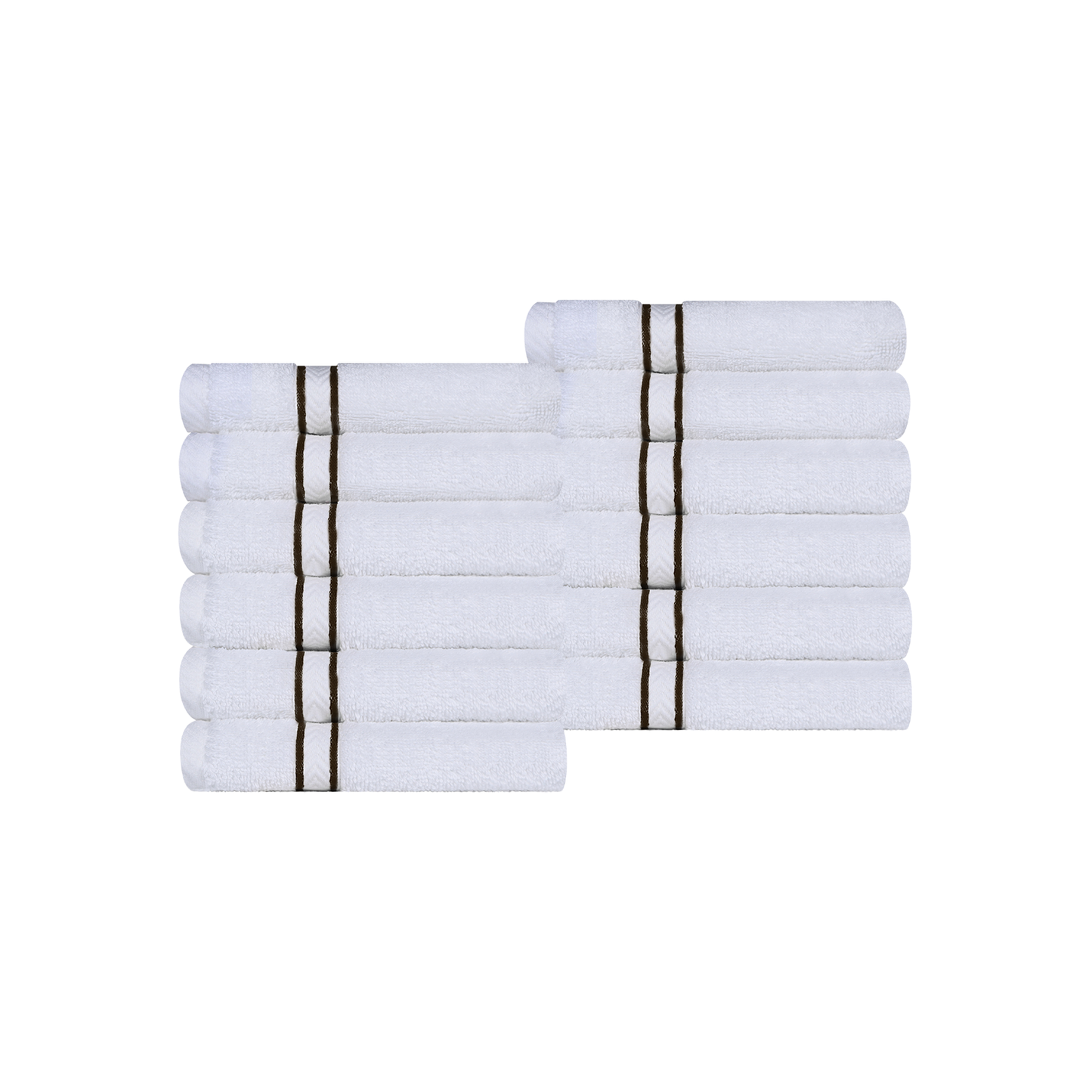 Ultra-Plush Turkish Cotton Hotel Collection Super Absorbent Solid Luxury Bathroom Set - Chocolate