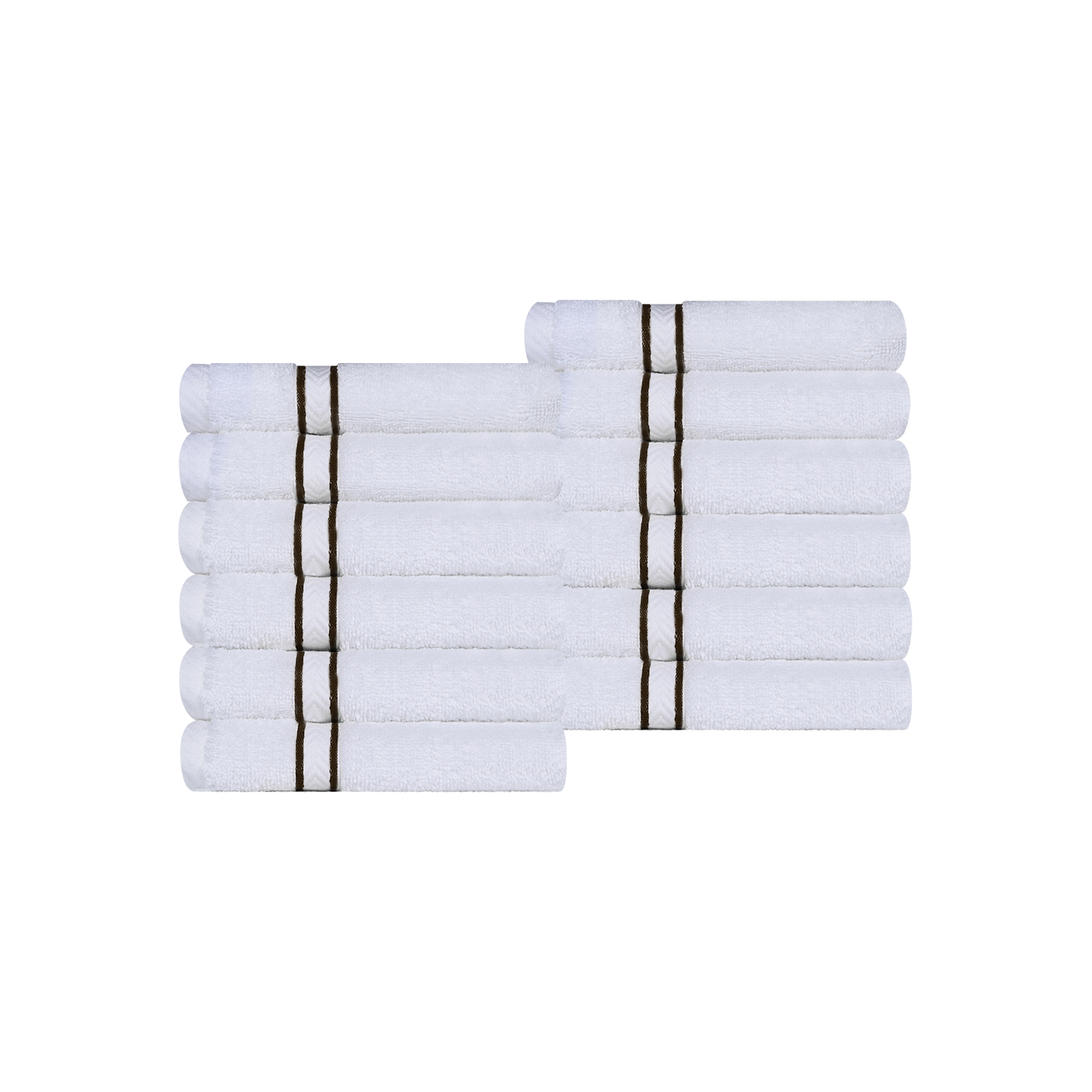 Ultra-Plush Turkish Cotton Hotel Collection Super Absorbent Solid Luxury Bathroom Set - Chocolate