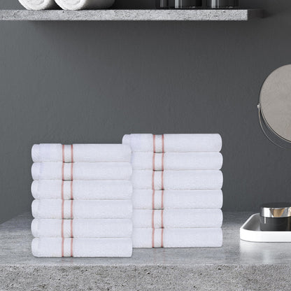 Ultra-Plush Turkish Cotton Hotel Collection Super Absorbent Solid Luxury Bathroom Set - Tea Rose