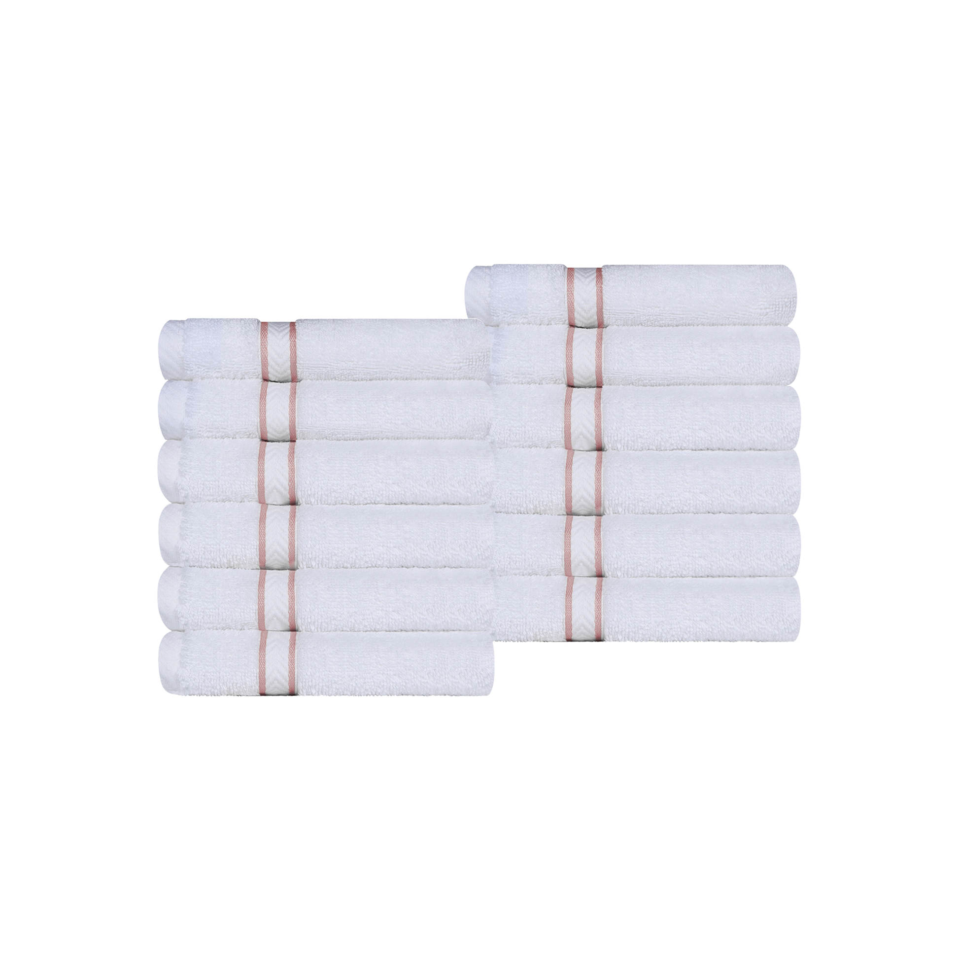 Ultra-Plush Turkish Cotton Hotel Collection Super Absorbent Solid Luxury Bathroom Set - Tea Rose
