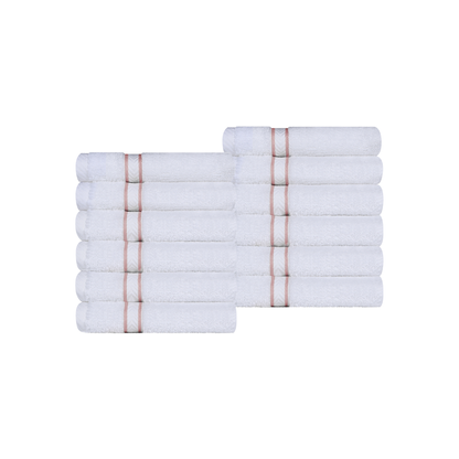 Ultra-Plush Turkish Cotton Hotel Collection Super Absorbent Solid Luxury Bathroom Set - Tea Rose