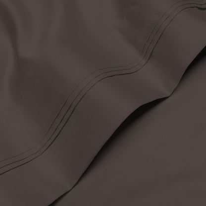 Superior Egyptian Cotton 1000 Thread Count Extra Deep Pocket Solid Sheet Set - Charcoal