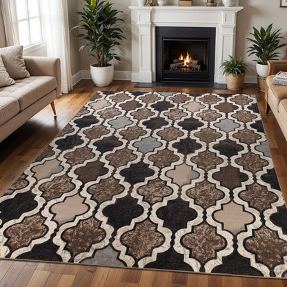 Viking Contemporary Geometric Trellis Indoor Area Rug or Runner