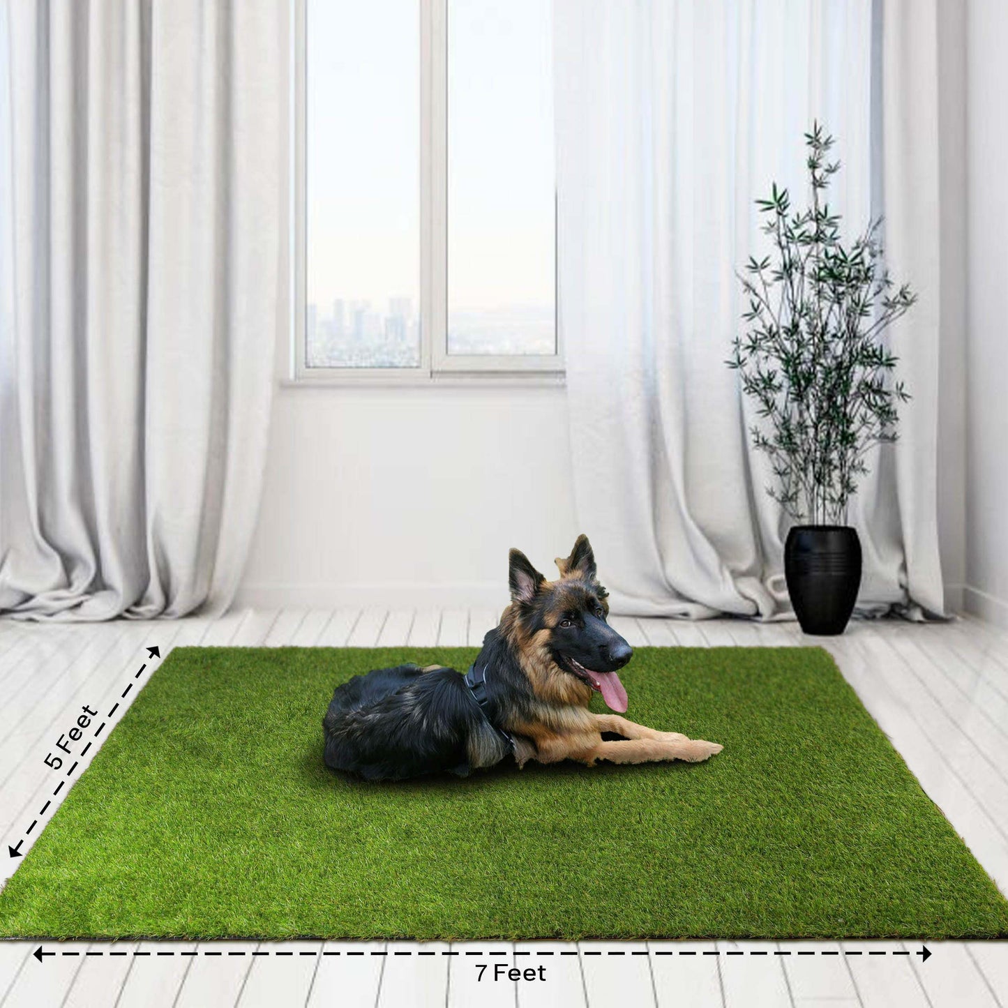 Artificial Grass Lawn Turf Indoor/ Outdoor Area Rugs, Set of 6 - Green