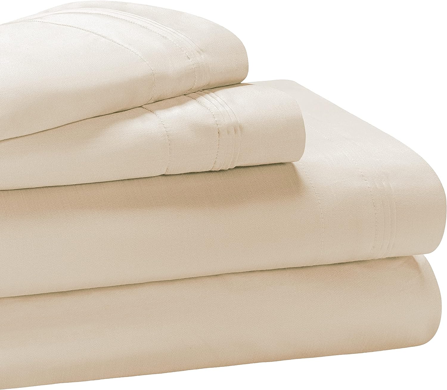Superior Egyptian Cotton 1000 Thread Count Extra Deep Pocket Solid Sheet Set - Ivory