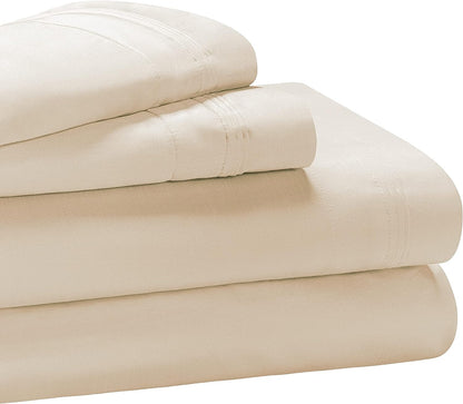 Superior Egyptian Cotton 1000 Thread Count Extra Deep Pocket Solid Sheet Set - Ivory