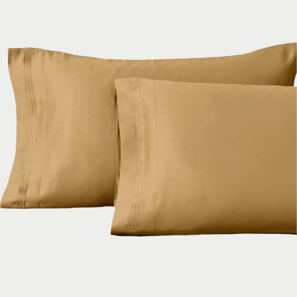 1500 Thread Count Egyptian Cotton 2 Piece Solid Pillowcase Set