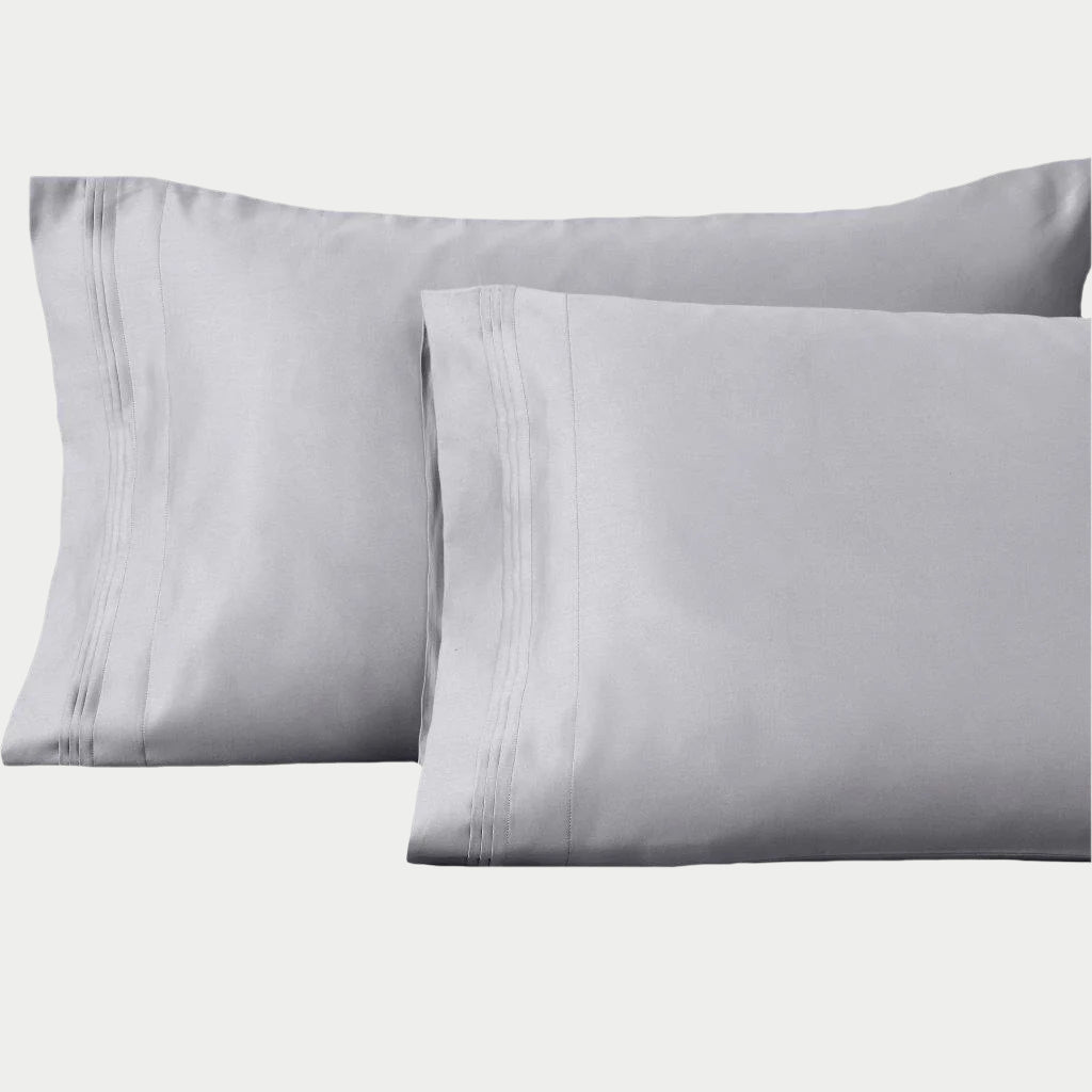 1500 Thread Count Egyptian Cotton 2 Piece Solid Pillowcase Set