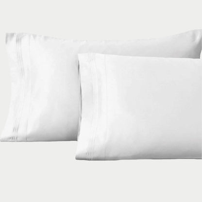 1500 Thread Count Egyptian Cotton 2 Piece Solid Pillowcase Set