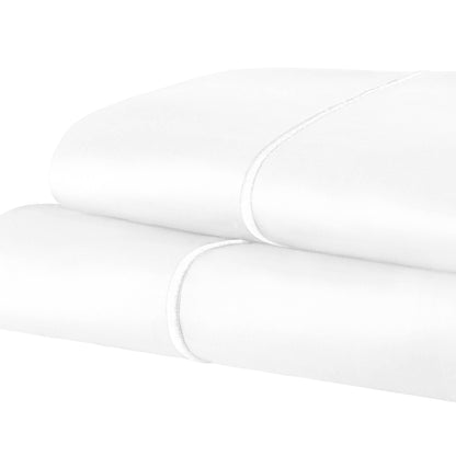 1500 Thread Count Ultra Soft Cotton Marrow Stitch Solid Pillowcase Set