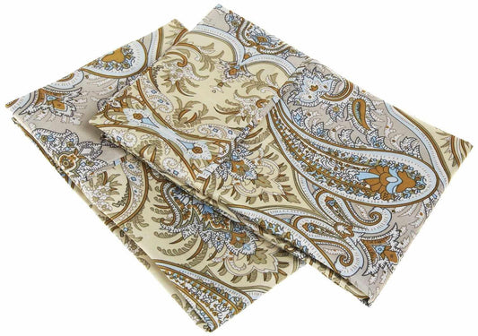 1800 Series Wrinkle Resistant Paisley Pillowcase Set - Ivory