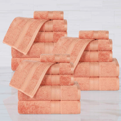 Rayon from Bamboo Cotton Blend Luxury Assorted 18 Piece Towel Set