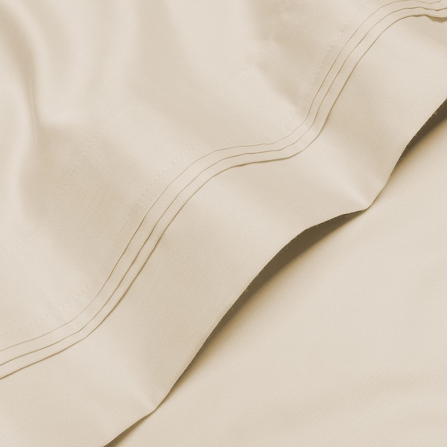 Superior Egyptian Cotton 1000 Thread Count Extra Deep Pocket Solid Sheet Set - Ivory