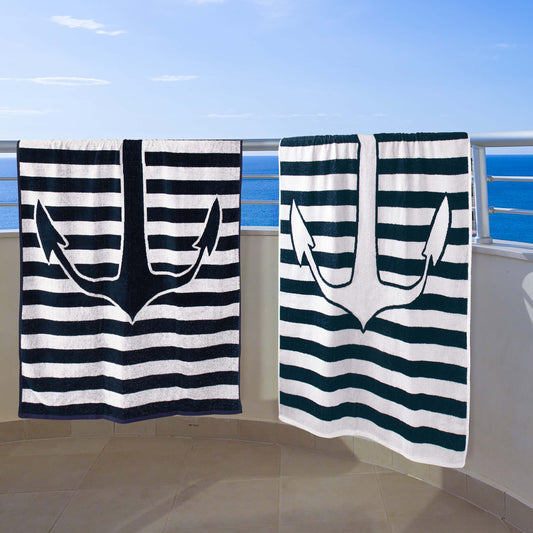 Yacht Club Egyptian Cotton Oversized 4 Piece Beach Towel Set