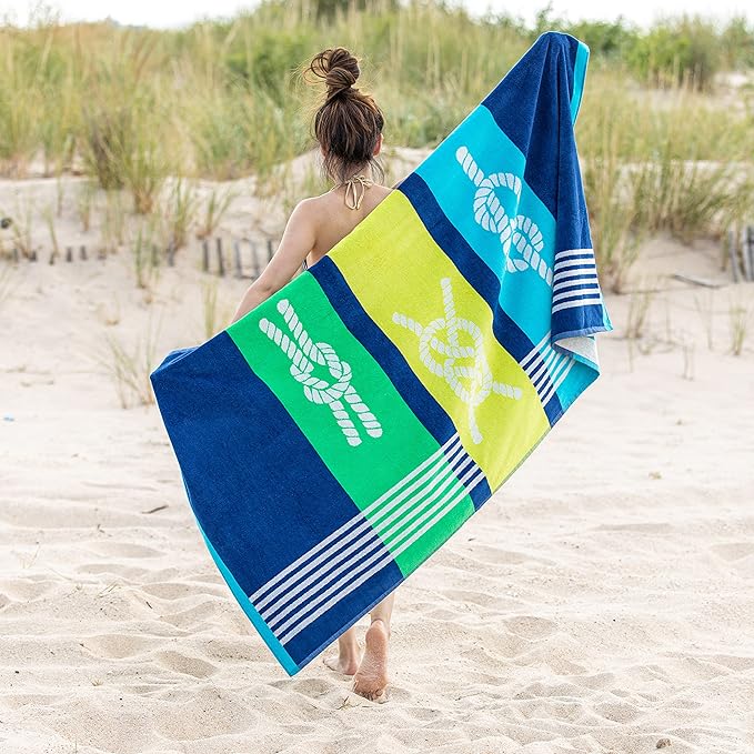Marine Knots Oversized 4 Piece Beach Towel Set
