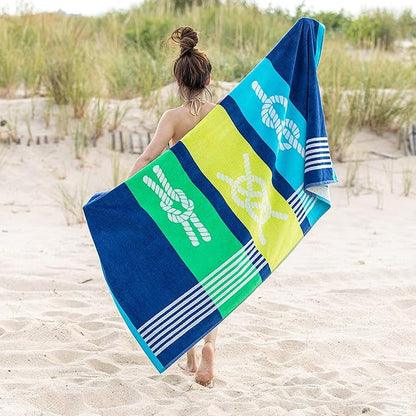 Marine Knots Oversized 4 Piece Beach Towel Set