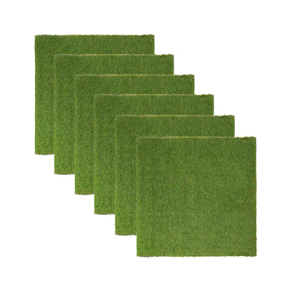 Artificial Grass Lawn Turf Indoor/ Outdoor Area Rugs, Set of 6 - Green